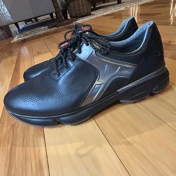 Johnston & Murphy Waterproof Golf XC4 GT2 Luxe-Throat Black Leather Men’s Shoes - Picture 15 of 15